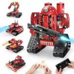 Gindoly 5-in-1 Roboter Spielzeug für Kinde, Ferngesteuert Konstruktionsspielzeug mit App