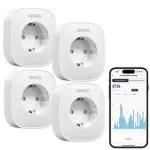 GNCC WLAN Steckdose mit Strommessung Smart Home Alexa Steckdose 4er Pack Funktioniert mit Alexa/Google Home