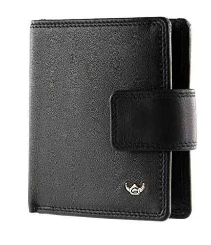 Golden Head Polo Kombischeintasche mit Riegel 9, 5 cm schwarz