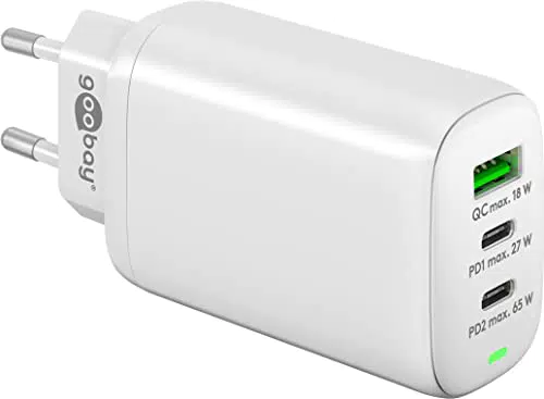 Goobay 61759 Multiport USB-C Ladegerät 65W / Schnellladegerät PD Universal/USB Netzteil Adapter/Ladestecker Fast Charger/Samsung S22