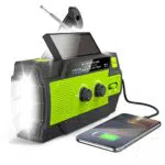 Greadio Solarradio, Kurbelradio, Notfall AM/FM-Radio Wiederaufladbares Dynamo 4000 mAh Radio mit Heller Taschenlampe