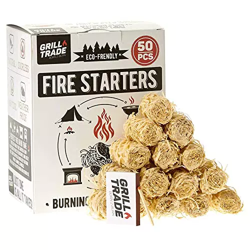 Grill Trade Grillanzünder 50 STK, Natürlich, Kamin