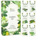 Gurken Samen Set: 6 Sorten Gurken Saatgut mit Freilandgurken Samen