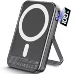 Gxorul Magnetische Power Bank, 12000mAh Powerbank, PD 22.5W Schnellladung Kabellose Powerbank mit USB-C-Eingänge＆Ausgang und LED-Display für iPhone 15/14/13/12 Serie