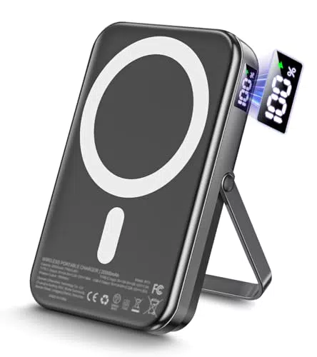 Gxorul Magnetische Power Bank, 12000mAh Powerbank, PD 22.5W Schnellladung Kabellose Powerbank mit USB-C-Eingänge＆Ausgang und LED-Display für iPhone 15/14/13/12 Serie