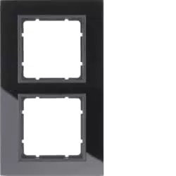 Hager B7  Rahmen 2 Elemente Glas anthrazit