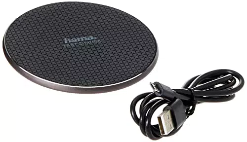 Hama Induktions-Ladegeraet 2000mA QI-FC10 188318 Ausgaenge Induktionslade-Standard Schwarz