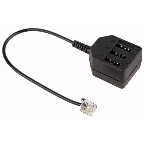 Hama TAE-Verteiler, Modular-Stecker 6p4c - 3 TAE-NFF-Kupplungen