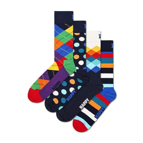 Happy Socks Unisex 4-Pack Multi-Color Gift Set Socken