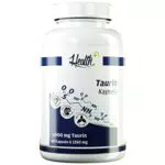 Health+ Taurin - 60 Aminosäuren Kapseln, 1000 mg reines Taurin-Pulver pro Kapsel