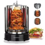 HEINRICHS Dönergrill für Zuhause, Schaschlikgrill Rotissiere Hähnchengrill Gyros Kebab