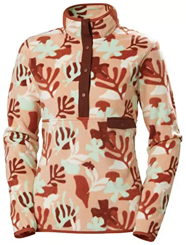 Helly Hansen Damen W Maridalen Fleece Jacket, Terracotta Icon Print