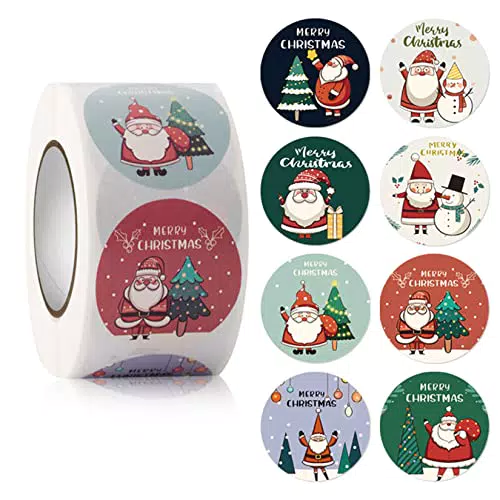 Herbst 500 Stück Weihnachtsaufkleber Rund Etiketten Weihnachten Sticker für Weihnachten Umschlag Geschenktüten
