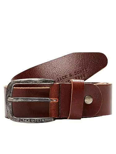 Herren Jack & Jones Ledergürtel JACPAUL Belt Echt Leder Jeans Hosen Gürtel