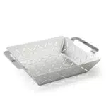 HEYNNA Grillkorb Edelstahl / Gemüse Grillschale 22cm breit / Grillschale Edelstahl für Gemüse