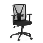 hjh OFFICE 731400 Büro-Schreibtisch-Stuhl Carlow Netz Stoff