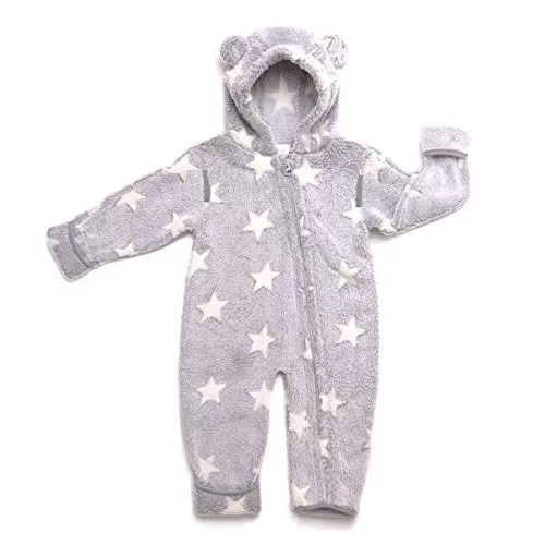 Hoppediz Baby Overall aus Fleece, extra lange Beine - perfekt für die Babytrage