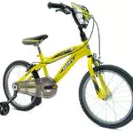 Huffy Unisex, Jugendliche Moto X 18 Zoll Kinderfahrrad Gelb 6-8 Jahre Leichtes Schnellmontagerad Für Jungen und Mädchen + Stabilisatoren Bike
