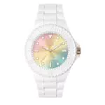 Ice-Watch - ICE generation Sunset rainbow - Weiße Damenuhr mit Silikonarmband - 019153