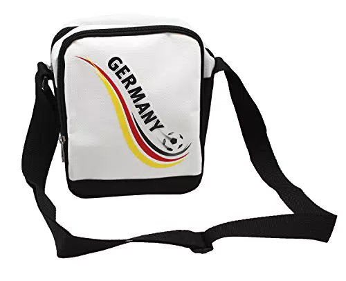 Idena 21560 - Schultertasche Deutschland, im Fußballdesign