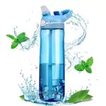 IMMSKILL Trinkflasche mit Strohhalm 750ML Trinkflasche