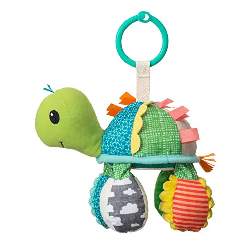 Infantino Go Gaga Turtle Mirror Pal, einfach am Autositz oder Kinderwagen zu befestigen