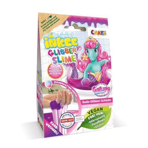 INKEE Bath Slime Galupy Mermaid, Bade-Glibber Schleim mit Vitamin E