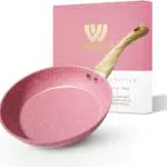 Innerwell Antihaft Bratpfanne 20cm Rosa Pfanne Beschichtet Pfannen Pfanne Induktion PFOA-freie Bratpfanne Geeignet FüR Alle Herdarten Anti-Warping-Basis
