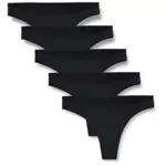 Iris & Lilly Damen Tanga-Unterwäsche Mikrofaser, 5er-Pack