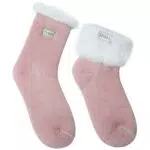 JARSEEN 2 Paar Damen Thermosocken Kuschelsocken Winter Warme Dicke Süß Haussocken Mit Vollplüsch und Wolle