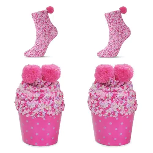 JARSEEN 2Box Kuschelsocken Weiche Bequeme Warme Flauschige Haussocken für Damen Mädchen Weihnachtssocken Valentinstag Geschen