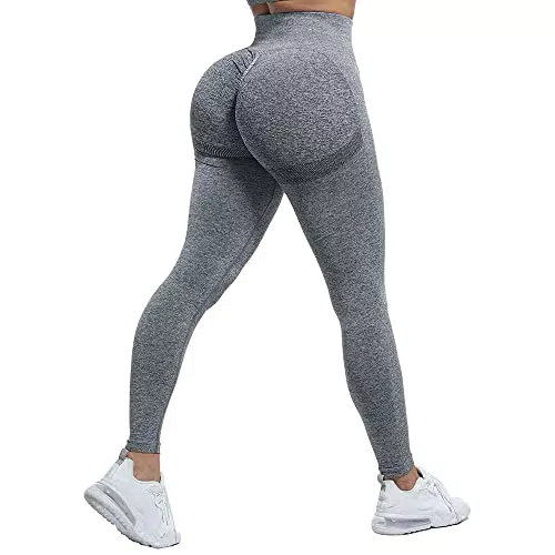 JN JANPRINT Gym Leggings Damen Scrunch Butt Sport Leggings Booty Lifting Seamless Fitnesshose Po Push up Yogahose High Waist Slim Fit Lang Blickdicht Laufhose Tights