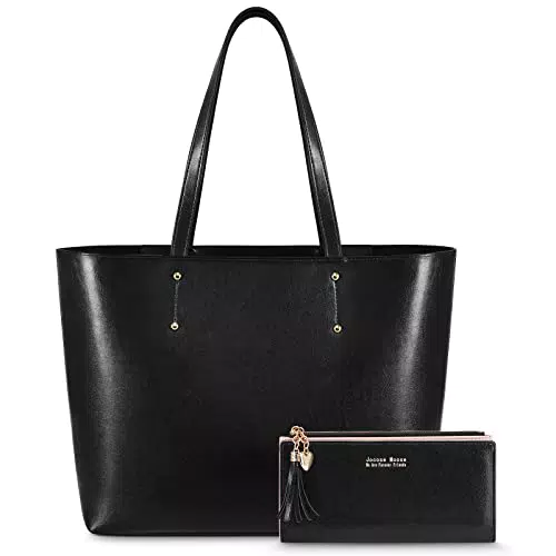 Jocose Moose Damen Shopper, Groß Handtasche Damen, Vintage Leder Tote Bag Schultertasche
