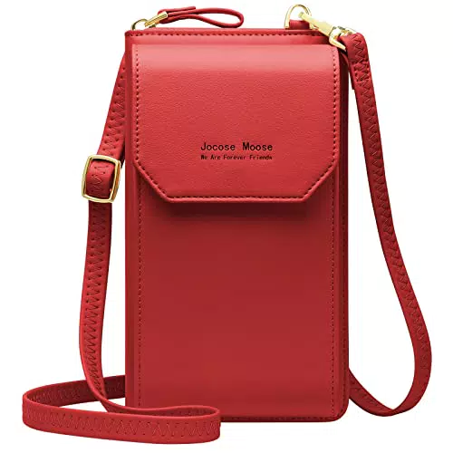 Jocose Moose Handytasche zum Umhängen - Kleine Umhängetasche Damen mit Geldbörse 2 in 1