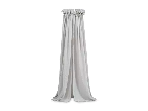 Jollein - Betthimmel Vintage Soft Grey 155cm - Grauer Baldachin für Babys & Kinder - Himmel für Babybetten - Bett Schleier grau - Schlafzimmerdekoration - Moskitonetz