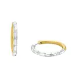 JOOP! Creolen Edelstahl Damen Ohrschmuck, 3, 5 cm, Bicolor