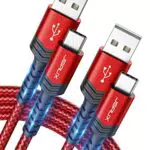 JSAUX USB C Kabel 3, 1A, USB Typ C Ladekabel Schnellladung Kompatibel mit Samsung Galaxy S23 S22 S21 S20 S10 S9 S8 Plus