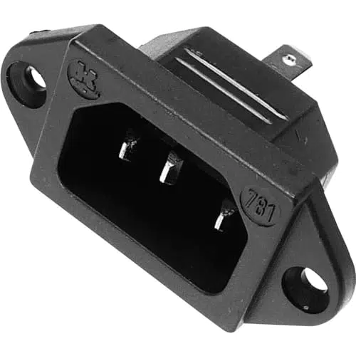 Kaiser KALTGER TESTECKER MIT FLANSCH 10 A SW, Schwarz