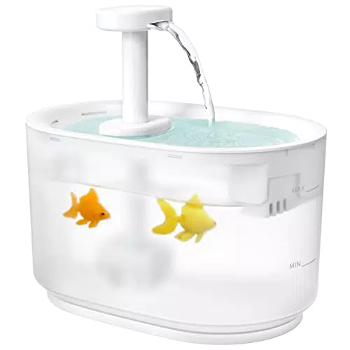 Katzen Trinkbrunnen: 3.5L Katzenbrunnen mit Vierfach-Aktivkohlenfilter Kabelloser Wasserpumpe - Ultra Leise Wasserbrunnen für Katzen & Hunde mit USB Anschluss