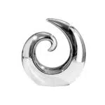 Keramik Deko-Objekt Swing Silber 20cm Wave Figuren Skulptur