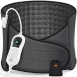 KESSER Heizkissen elektrisch für Bauch und Rücken Inkl. Tasche - Heizgürtel mit 3 Temperaturstufen & Abschaltautomatik - Wärmegürtel mit verstellbarem Band und Klettverschluss Anthrazit