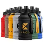 Khroom Edelstahl Trinkflasche Sport 1, 3 L - Kohlensäure geeignet für Sprudelwasser