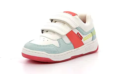 KICKERS Jungen Unisex Kinder KALIDO Sneaker, Blanc Rose BLEU