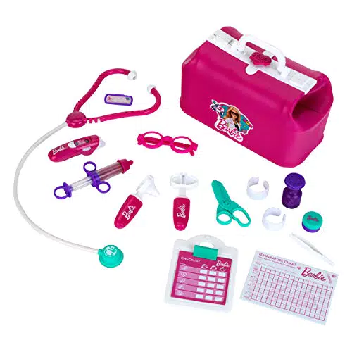 Klein Theo 4601 Barbie Arzttasche, Mit Stethoskop, Brille