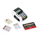 Klein Theo 9333 Bezahl-Terminal mit Licht & Sound, Batteriebetriebene Ergänzung zu Spielzeugkassen