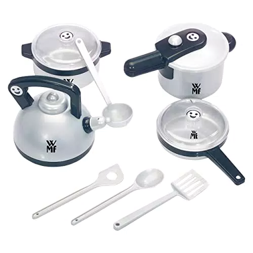 Klein Theo 9430 WMF Topf- und Küchengeräteset, 9-teiliges Set im edlen WMF-Design