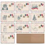 KOHMUI Weihnachtskarten mit Umschlag, Klappkarten & Umschlägen Set