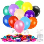 Koogel 112 Stücke Bunt Luftballoons Geburtstag, Latex Farbige Ballons 13-46cm Helium Ballons für Kindergeburtstag Hochzeit Luftballons Girlande Einschulung Baby-Dusche