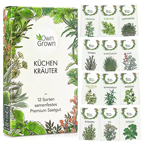 Kräuter Samen Set : 12 Sorten Garten- und Küchenkräuter Samen Set Petersilie Samen