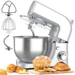 Küchenmaschine Knetmaschine Rührmaschine Küchenmaschine multifunktional 6 Geschwindigkeit mit Edelstahlschüssel Teigknetmaschine mit Rührbesen